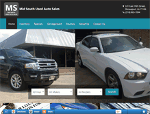 Tablet Screenshot of midsouth-usedcars.com